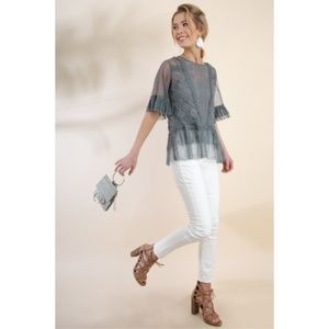 Umgee Tops - Ruffle Lace Top Umgee Tops - Ruffle Lace Top